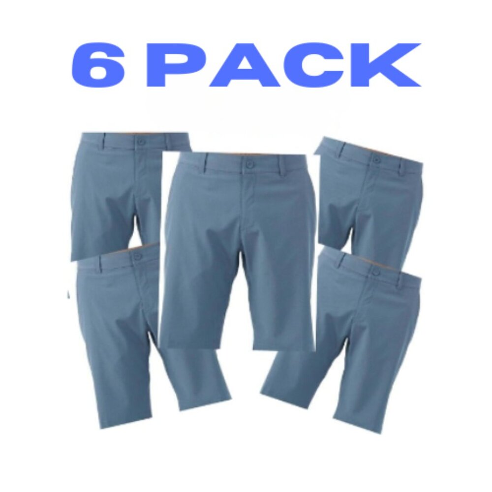 6 Pack MIXED SIZES HANG TEN Hybrid Men's Adjustable Board Chino Beach Shorts